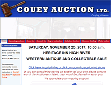 Tablet Screenshot of coueyauction.com